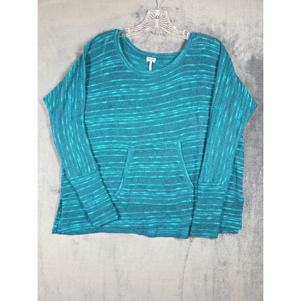 Splendid Womens Cardigan Sweater Size S Teal Extremely Oversized USA Made